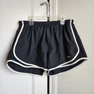 Nike Women’s Black Athletic Shorts with White Trim